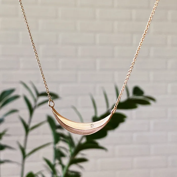 Necklaces Corey Egan Gold and Diamond Wisp Necklace
