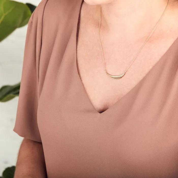 Necklaces Corey Egan Gold and Diamond Wisp Necklace