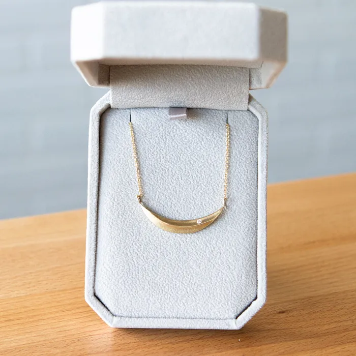Necklaces Corey Egan Gold and Diamond Wisp Necklace