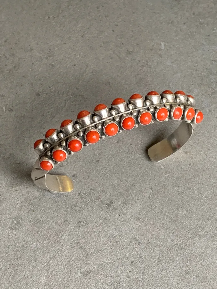 Necklaces Crown Jewels Coin Phillip Guerro Sterling Natural Mediterranean Coral Cuff Necklaces Crown Jewels Coin Phillip Guerro Sterling Natural Mediterranean Coral Cuff