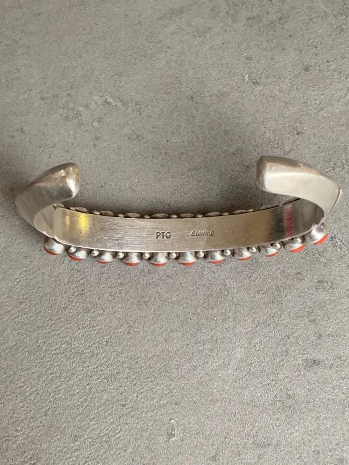 Necklaces Crown Jewels Coin Phillip Guerro Sterling Natural Mediterranean Coral Cuff