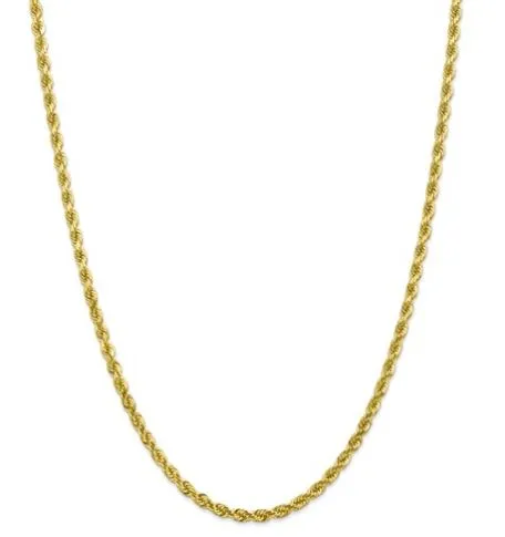 Necklaces Crown Jewels Coin Solid Diamond Cut Rope Chain 10k 4mm 28