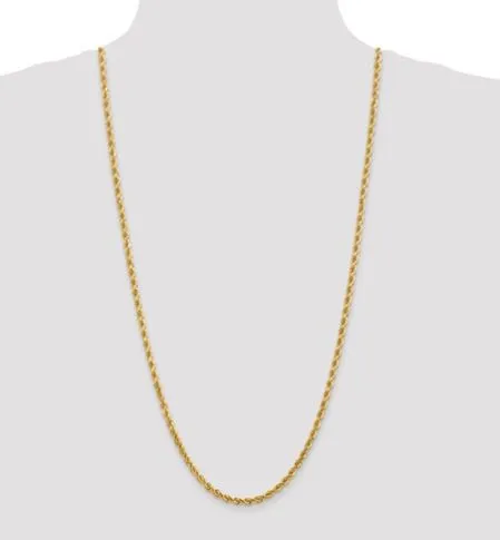 Necklaces Crown Jewels Coin Solid Diamond Cut Rope Chain 10k 4mm 28