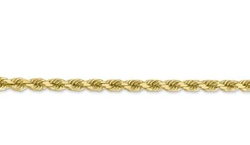 Necklaces Crown Jewels Coin Solid Diamond Cut Rope Chain 10k 4mm 28