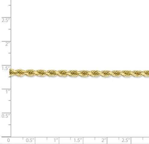 Necklaces Crown Jewels Coin Solid Diamond Cut Rope Chain 10k 4mm 28