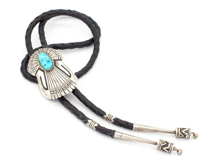 Necklaces Crown Jewels Coin Thomas Singer Navajo Handmade Natural Turquoise Sterling Silver Bolo Tie Necklaces Crown Jewels Coin Thomas Singer Navajo Handmade Natural Turquoise Sterling Silver Bolo Tie