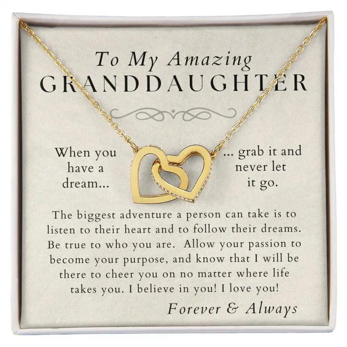 Necklaces Follow Your Dreams Granddaughter Necklace Gift from Grandma Grandpa Christmas Birthday Graduation Valentines Gifts ShineOn Fulfillment