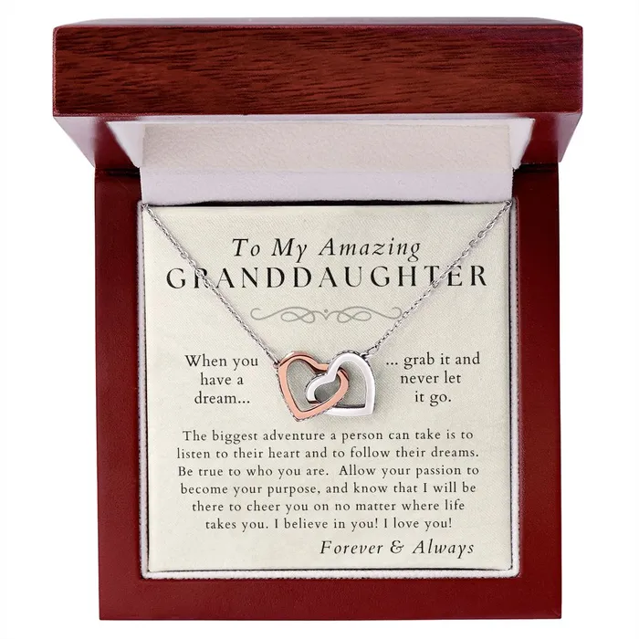 Necklaces Follow Your Dreams Granddaughter Necklace Gift from Grandma Grandpa Christmas Birthday Graduation Valentines Gifts ShineOn Fulfillment