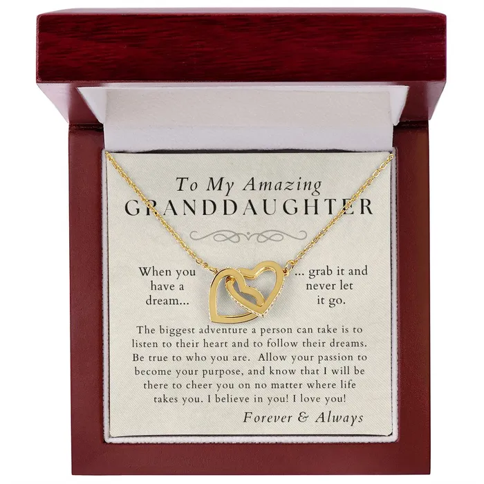Necklaces Follow Your Dreams Granddaughter Necklace Gift from Grandma Grandpa Christmas Birthday Graduation Valentines Gifts ShineOn Fulfillment