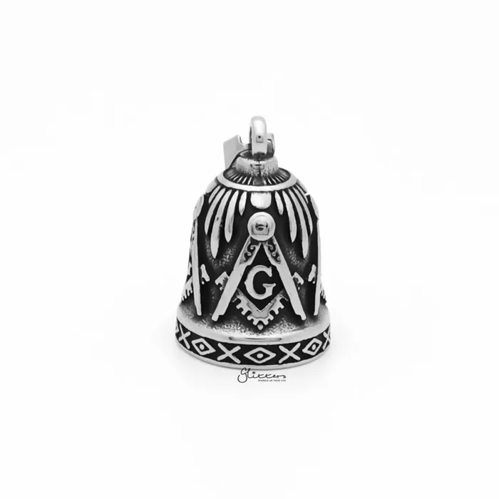Necklaces Glitters Masonic Stainless Steel Bell Pendant