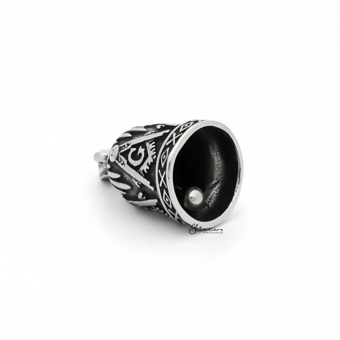 Necklaces Glitters Masonic Stainless Steel Bell Pendant
