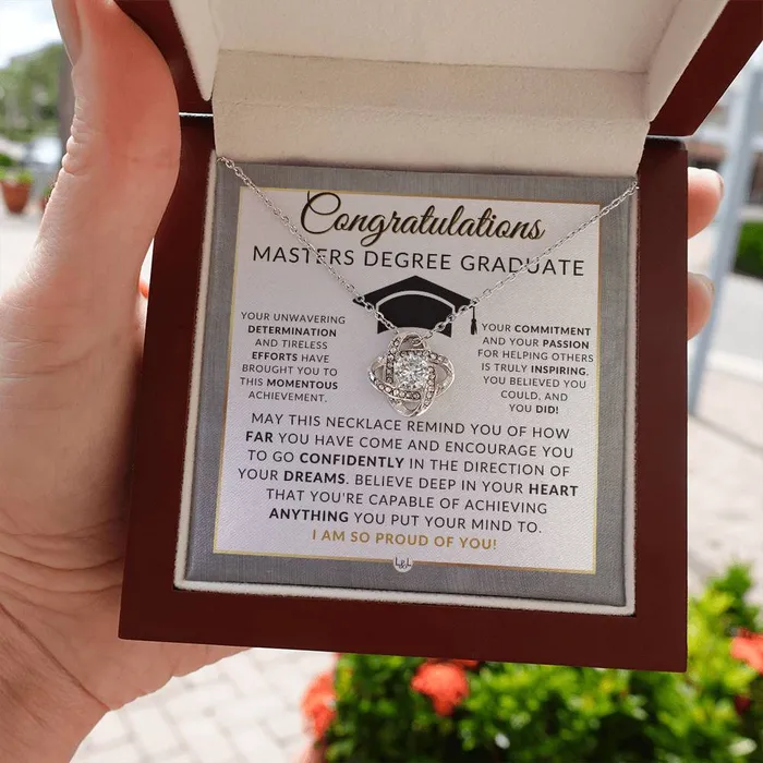 Necklaces Graduate Graduation Gift Idea For Her For Masters Degree Graduate Masters Graduation Gift For Her Pendant Necklace Heartfelt Message ShineOn Fulfillment