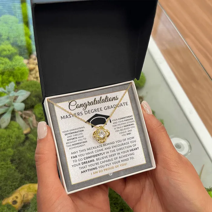 Necklaces Graduate Graduation Gift Idea For Her For Masters Degree Graduate Masters Graduation Gift For Her Pendant Necklace Heartfelt Message ShineOn Fulfillment