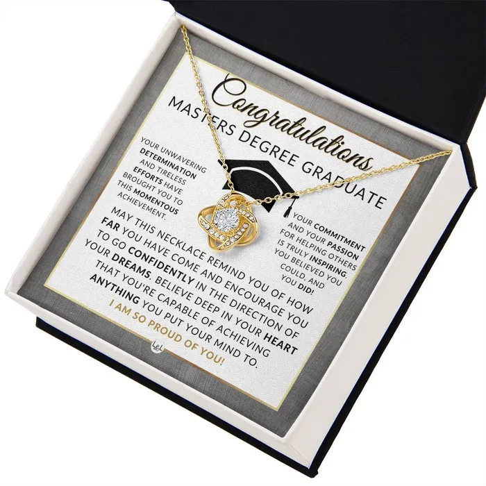 Necklaces Graduate Graduation Gift Idea For Her For Masters Degree Graduate Masters Graduation Gift For Her Pendant Necklace Heartfelt Message ShineOn Fulfillment