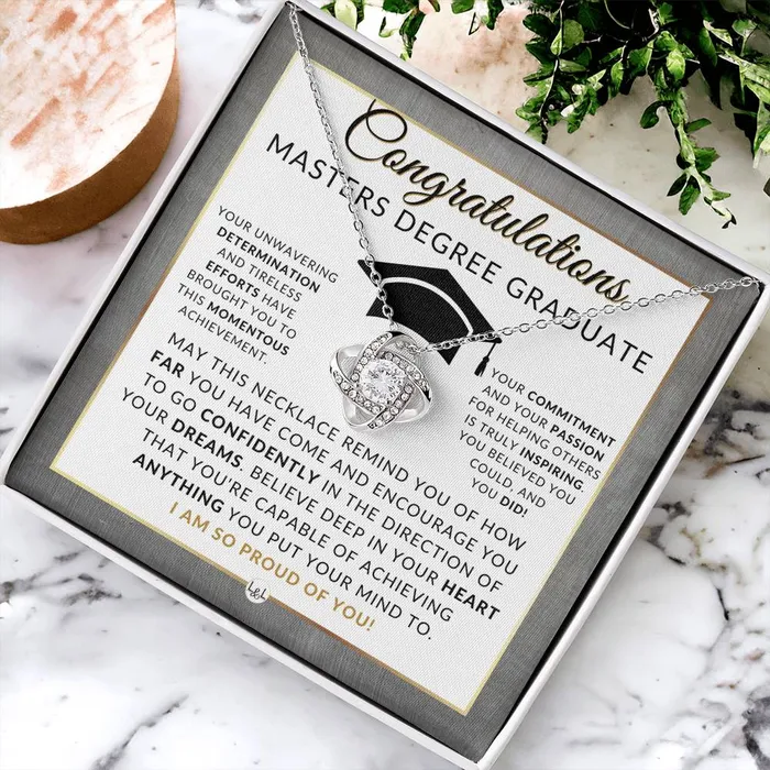 Necklaces Graduate Graduation Gift Idea For Her For Masters Degree Graduate Masters Graduation Gift For Her Pendant Necklace Heartfelt Message ShineOn Fulfillment