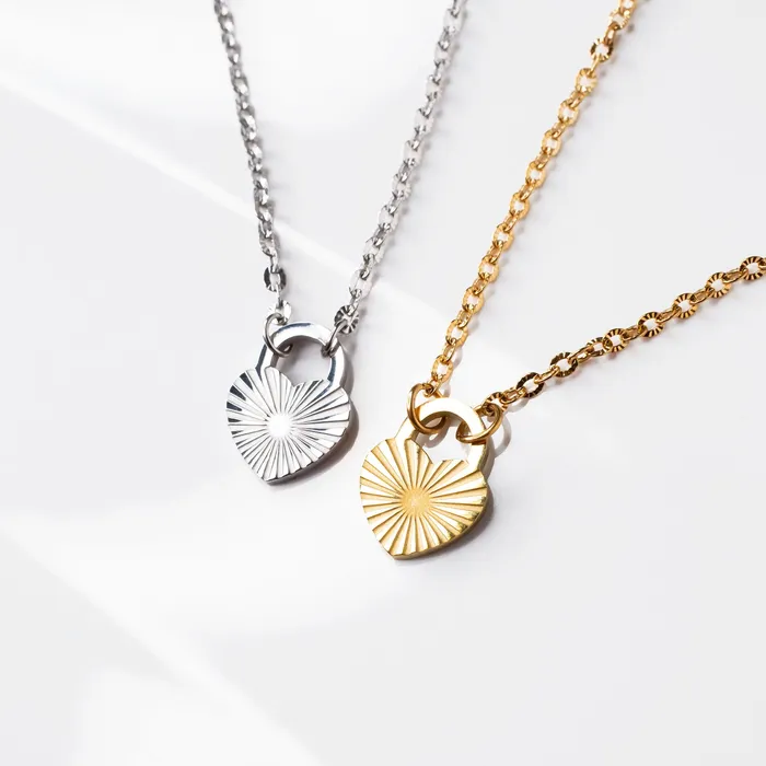 Necklaces Grayling Mimi Sunburst Heart Charm Necklace