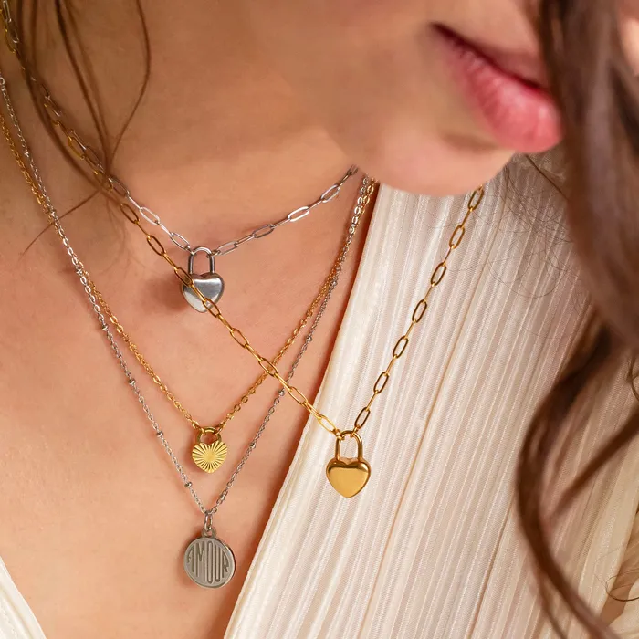 Necklaces Grayling Mimi Sunburst Heart Charm Necklace