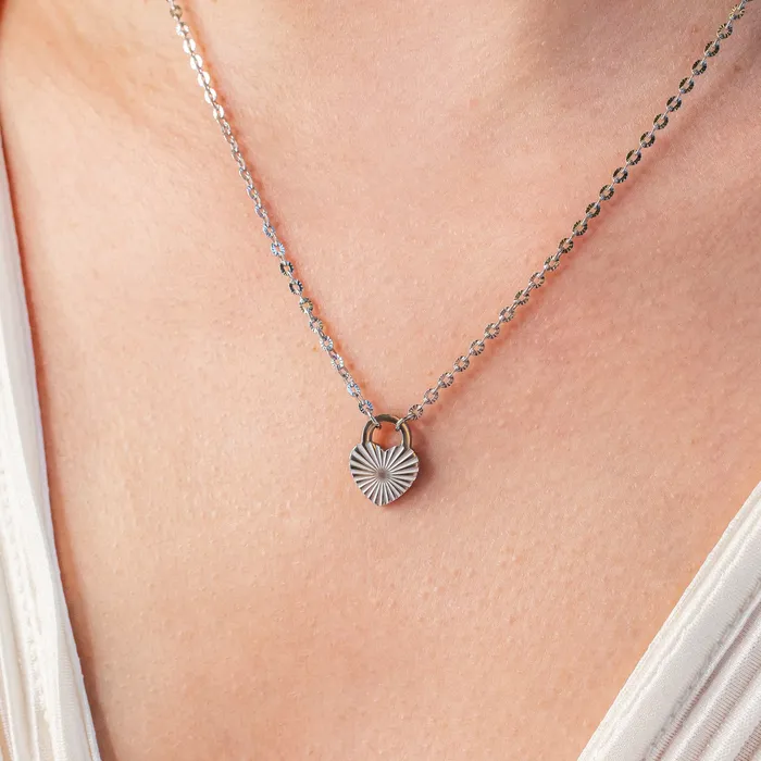 Necklaces Grayling Mimi Sunburst Heart Charm Necklace