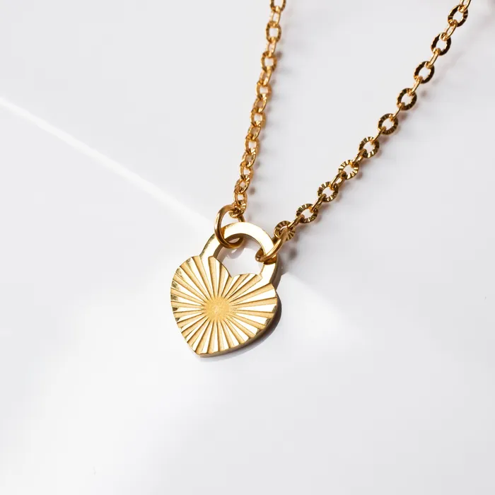 Necklaces Grayling Mimi Sunburst Heart Charm Necklace