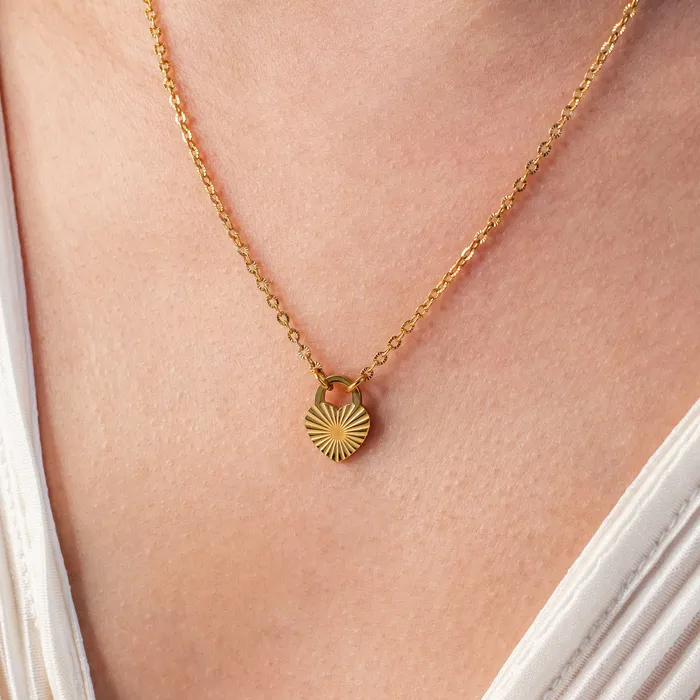 Necklaces Grayling Mimi Sunburst Heart Charm Necklace