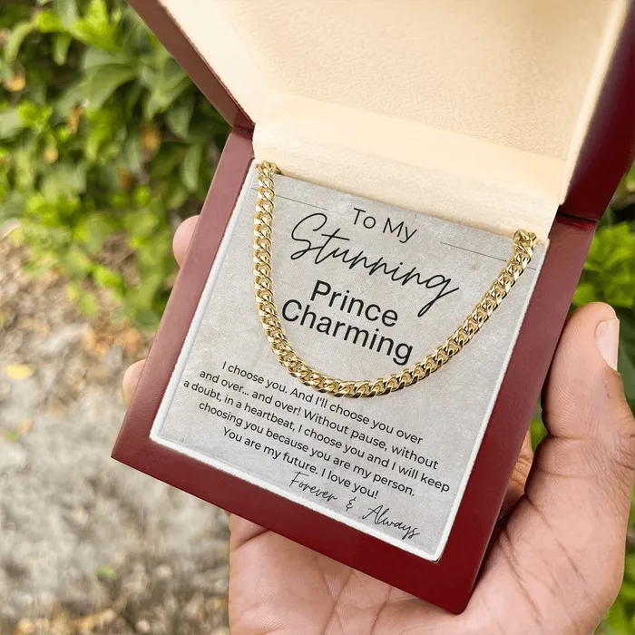 Necklaces I choose YOU without Pause Gift for Him Linked Chain Necklace ShineOn Fulfillment