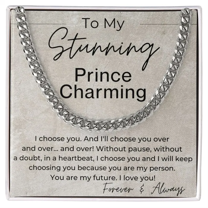 Necklaces I choose YOU without Pause Gift for Him Linked Chain Necklace ShineOn Fulfillment