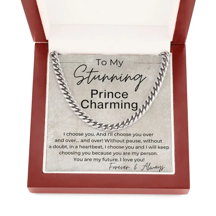 Necklaces I choose YOU without Pause Gift for Him Linked Chain Necklace ShineOn Fulfillment