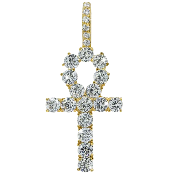 Necklaces Iced Ankh Pendant 925 Silver The Icetruck Necklaces Iced Ankh Pendant 925 Silver The Icetruck