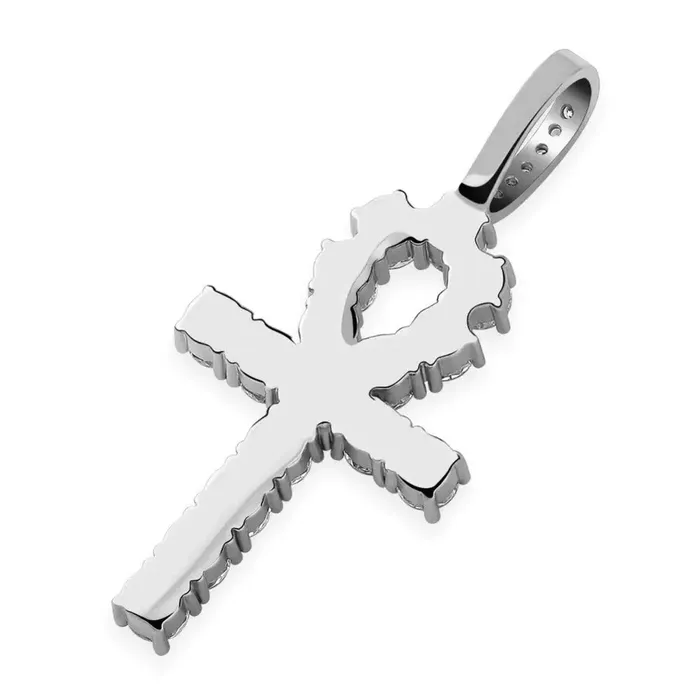 Necklaces Iced Ankh Pendant 925 Silver The Icetruck Necklaces Iced Ankh Pendant 925 Silver The Icetruck