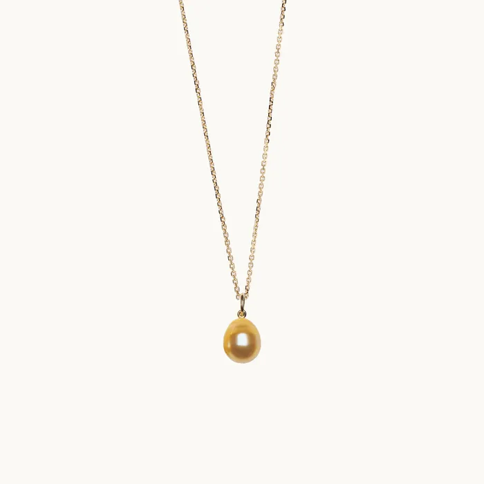 Necklaces Jewelmer Golden Baroque Pearl Pendant 115mm