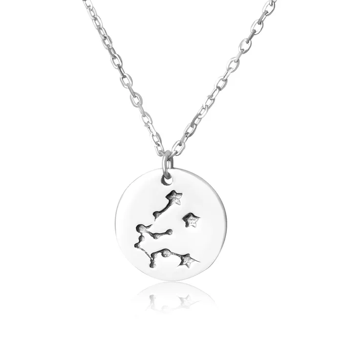 Necklaces N7016 Zodiac Constellation Disc Charm and Necklace Set Teeda