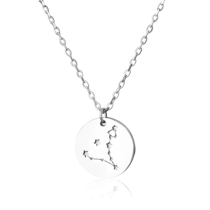 Necklaces N7016 Zodiac Constellation Disc Charm and Necklace Set Teeda