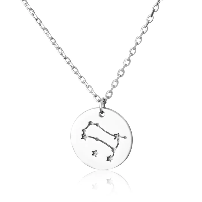 Necklaces N7016 Zodiac Constellation Disc Charm and Necklace Set Teeda