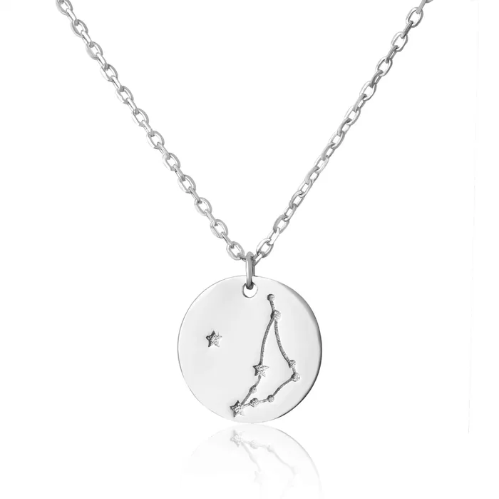 Necklaces N7016 Zodiac Constellation Disc Charm and Necklace Set Teeda
