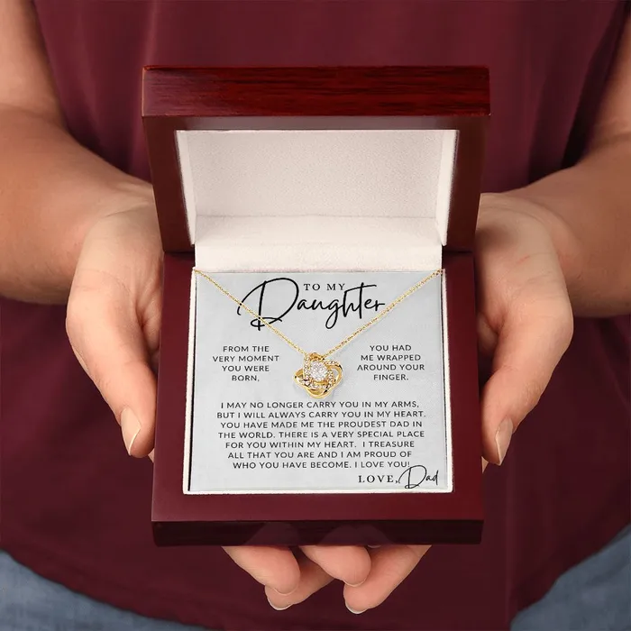 Necklaces Proudest Dad To My Daughter From Dad Father to Daughter Gift Christmas Gifts Birthday Present Graduation Necklace Valentines Day ShineOn Fulfillment