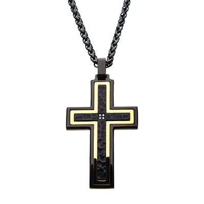 Necklaces SALESONE Inox Black IP Stainless Steel Pendant