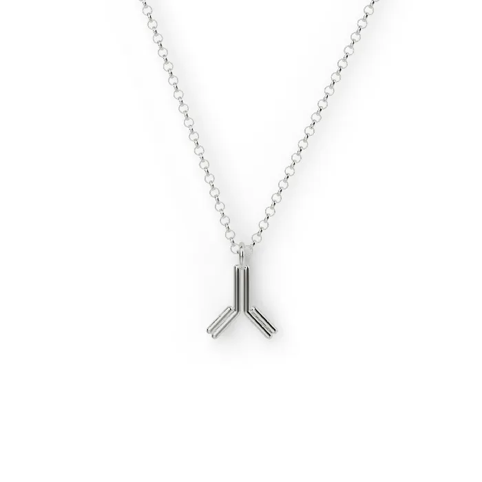 Necklaces sciencejewelry1824 antibody necklace silver