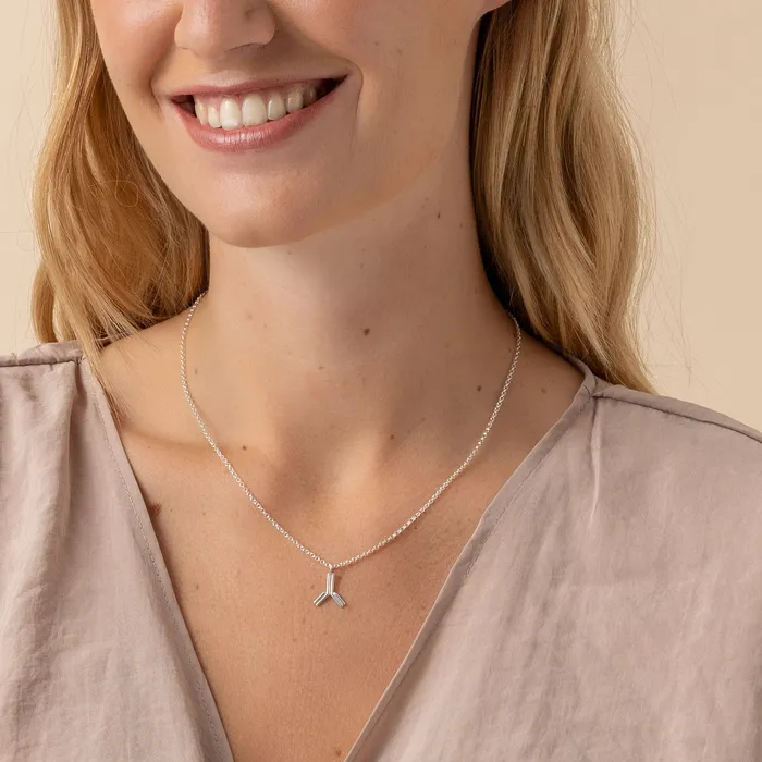 Necklaces sciencejewelry1824 antibody necklace silver