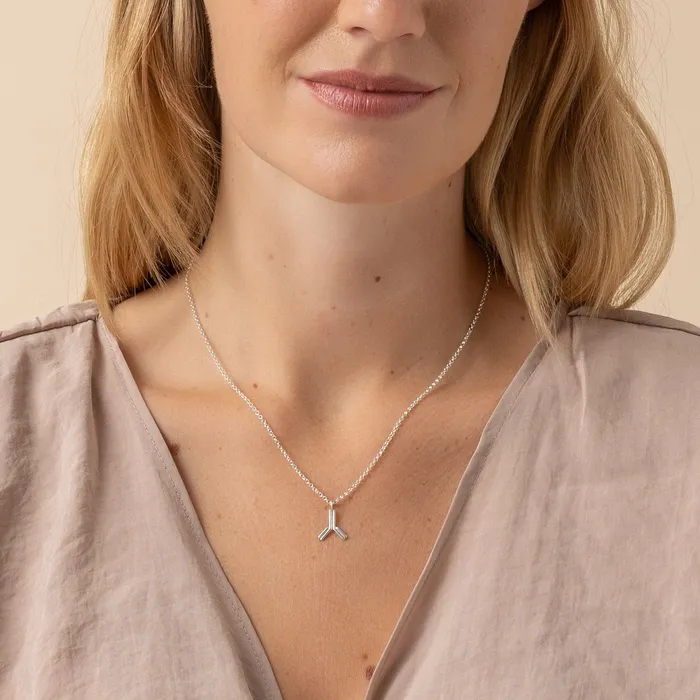 Necklaces sciencejewelry1824 antibody necklace silver