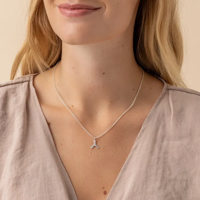 Necklaces sciencejewelry1824 antibody necklace silver