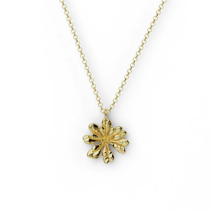 Necklaces sciencejewelry1824 arabidopsis necklace gold vermeil