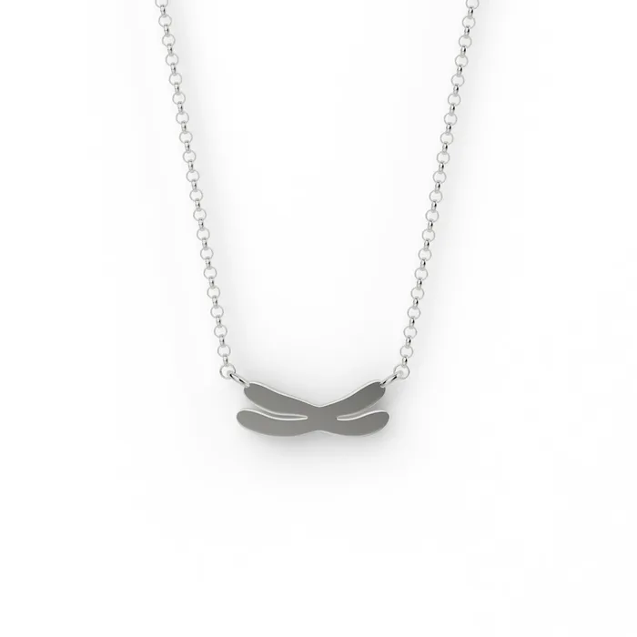 Necklaces sciencejewelry1824 flat chromosome necklace silver