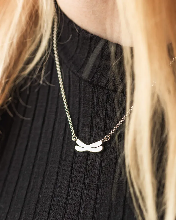 Necklaces sciencejewelry1824 flat chromosome necklace silver