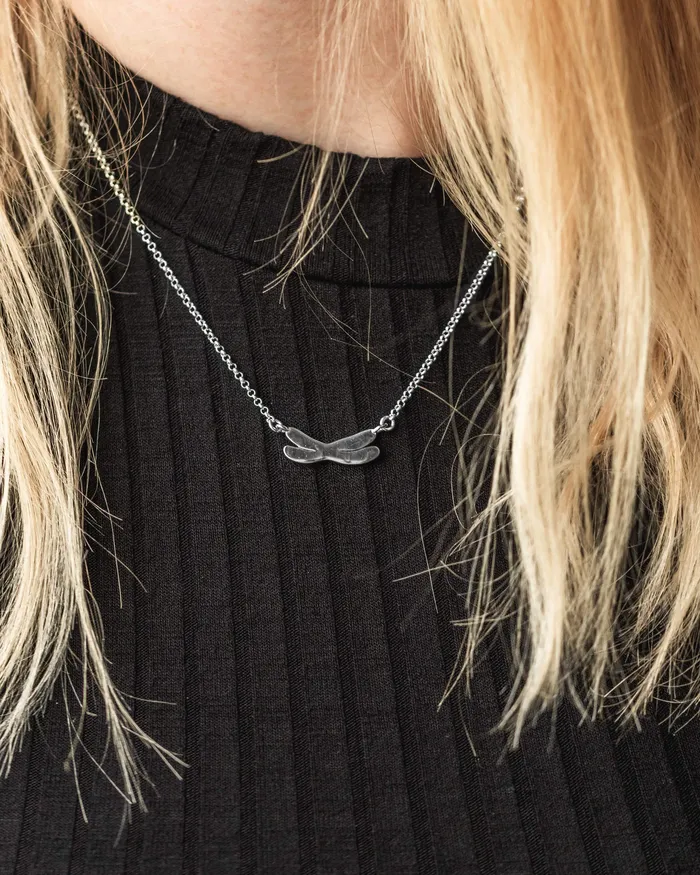 Necklaces sciencejewelry1824 flat chromosome necklace silver