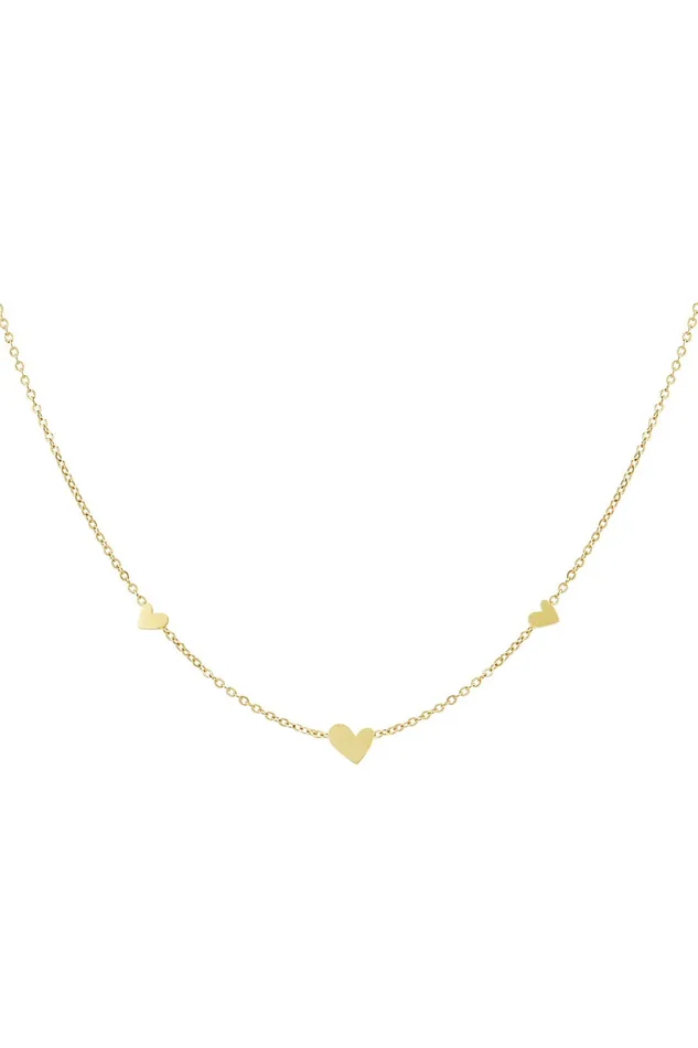Necklaces Seola Jewelry Trio Heart Necklace