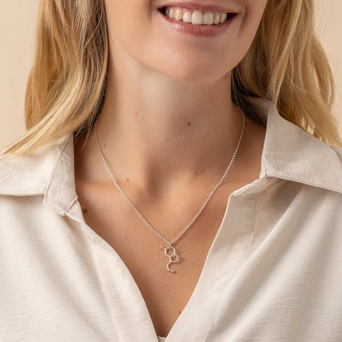 Necklaces serotonin necklace V silver sciencejewelry1824