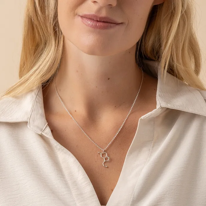 Necklaces serotonin necklace V silver sciencejewelry1824