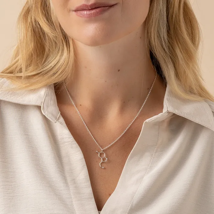 Necklaces serotonin necklace V silver sciencejewelry1824