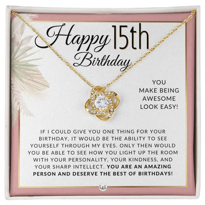 Necklaces ShineOn Fulfillment 15th Birthday Gift For Her Necklace For 15 Year Old Beautiful Teenage Girl Birthday Pendant Necklaces ShineOn Fulfillment 15th Birthday Gift For Her Necklace For 15 Year Old Beautiful Teenage Girl Birthday Pendant