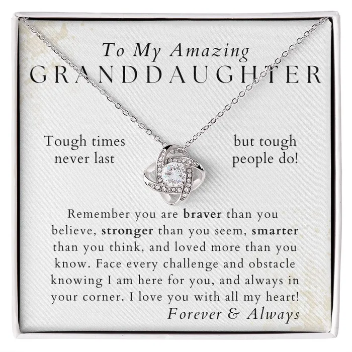 Necklaces ShineOn Fulfillment Braver Stronger Smarter Granddaughter Necklace Gift from Grandpa Grandma Birthday Graduation Valentines Christmas Gifts Necklaces ShineOn Fulfillment Braver Stronger Smarter Granddaughter Necklace Gift from Grandpa Grandma Birthday Graduation Valentines Christmas Gifts